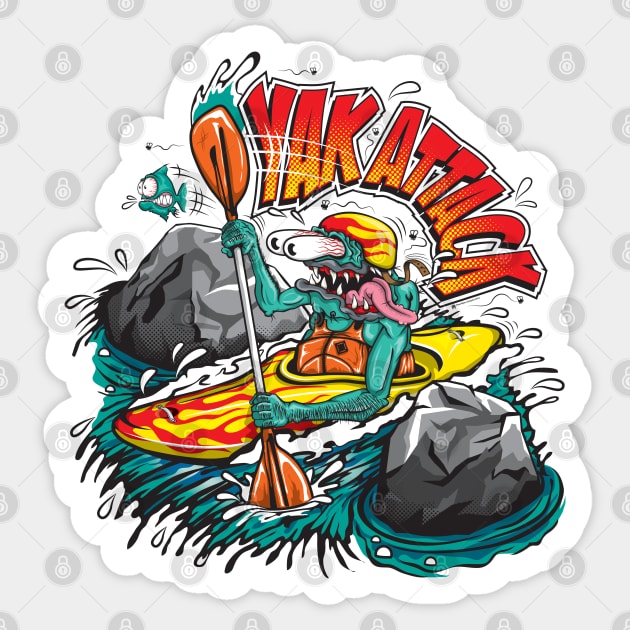 Yak Attack Sticker by OutdoorMayhem